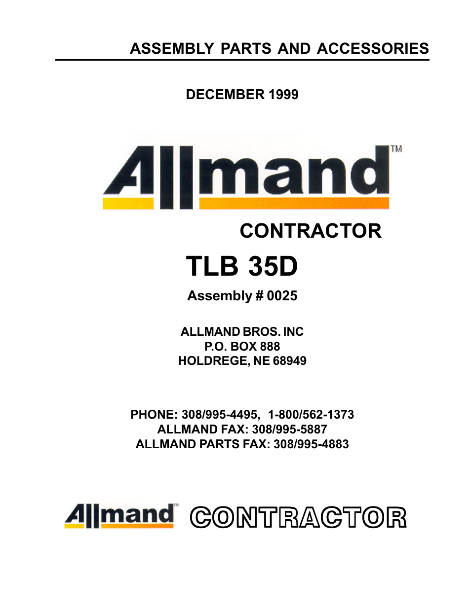 Allmand Brothers TLB35D User Manual | 99 pages