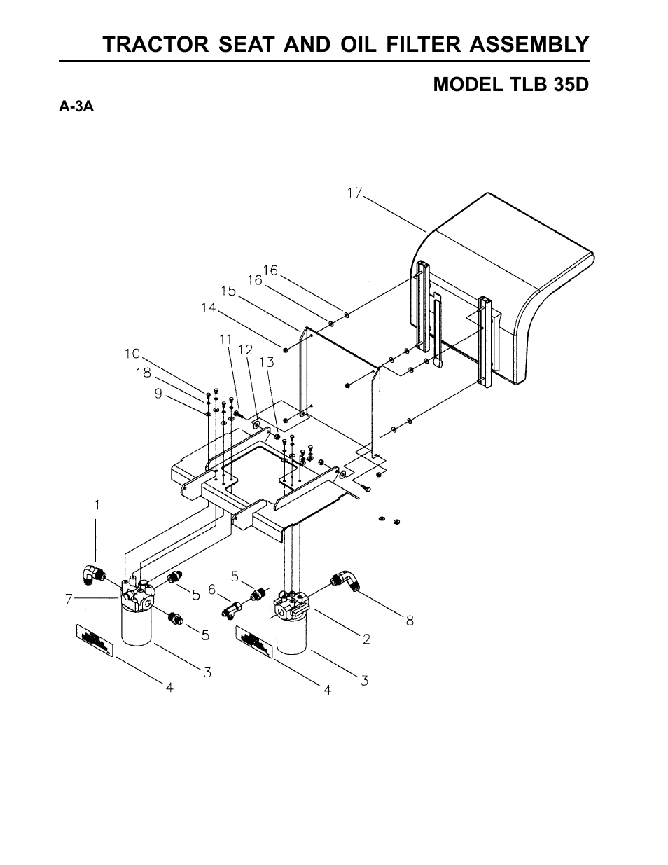 Tractor seat and oil filter assembly | Allmand Brothers TLB35D User Manual | Page 12 / 99