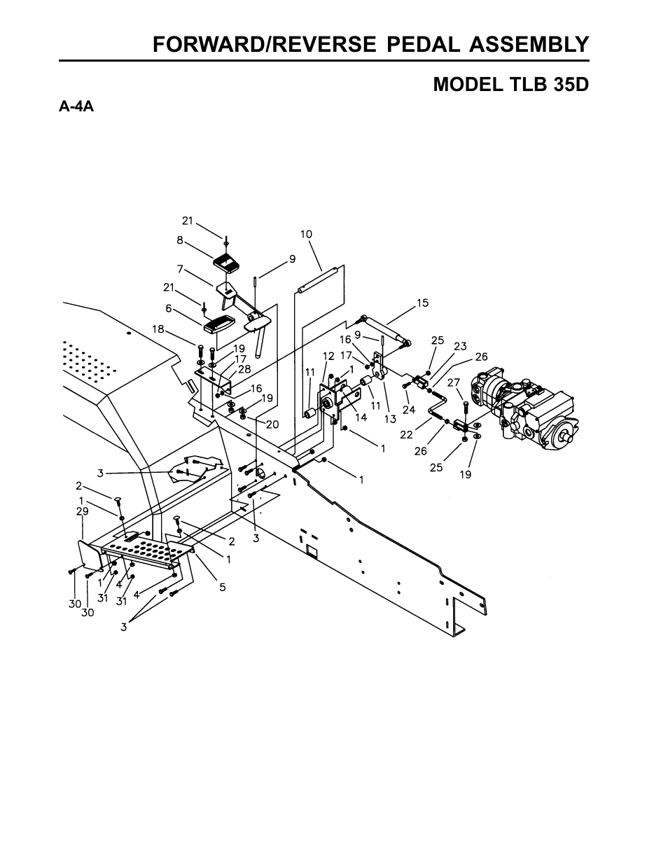 Forward/reverse pedal assembly | Allmand Brothers TLB35D User Manual | Page 14 / 99