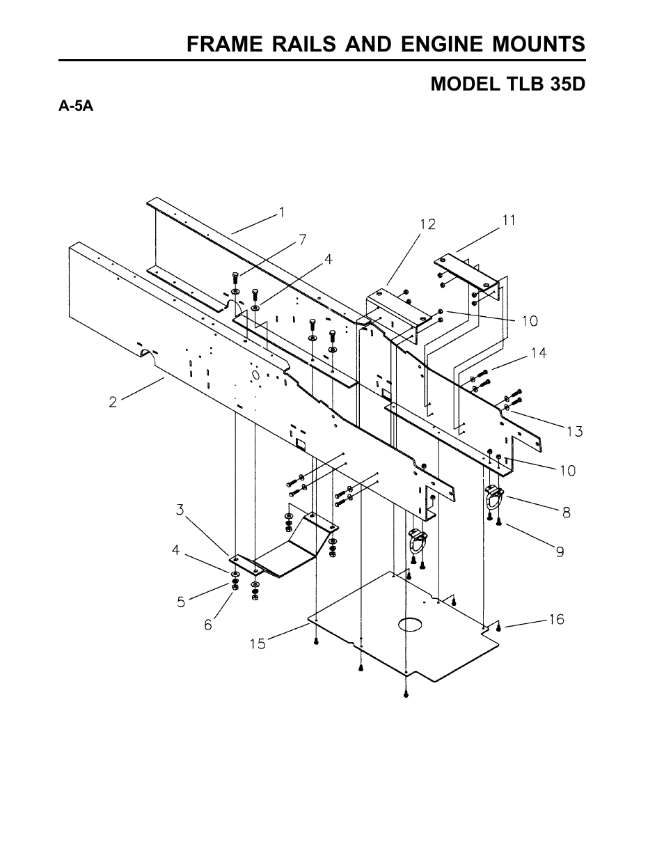 Frame rails and engine mounts | Allmand Brothers TLB35D User Manual | Page 16 / 99