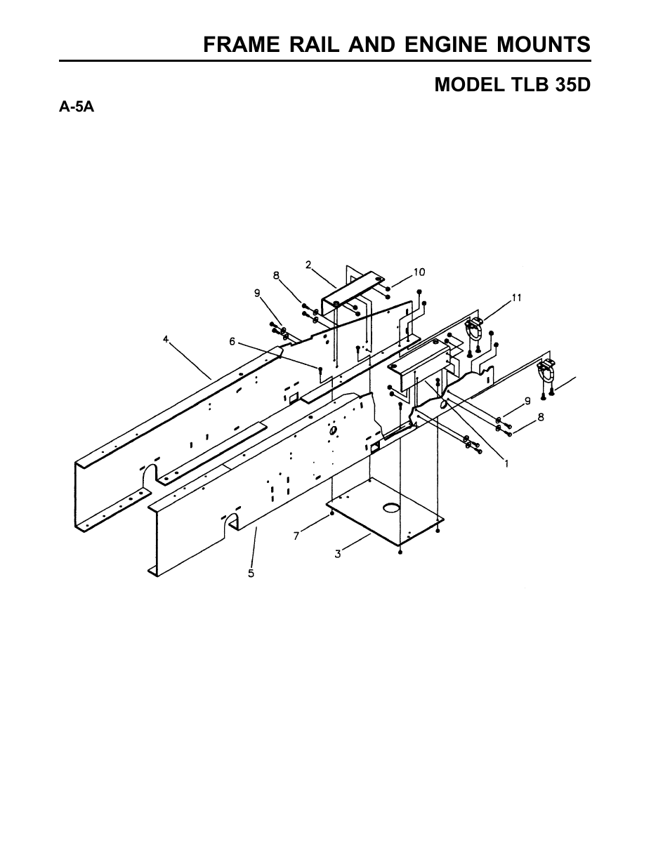 Frame rail and engine mounts | Allmand Brothers TLB35D User Manual | Page 18 / 99