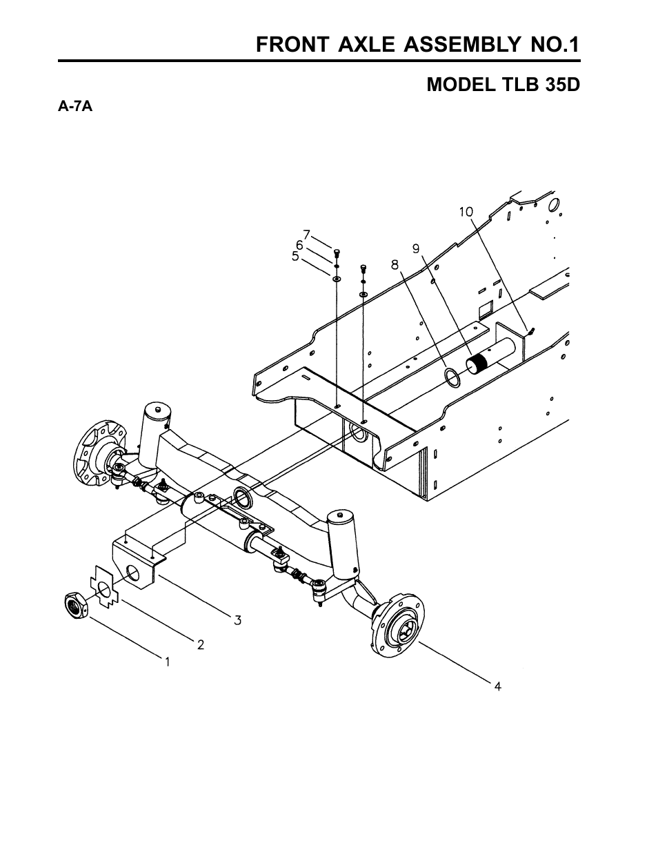 Front axle assembly no.1 | Allmand Brothers TLB35D User Manual | Page 28 / 99