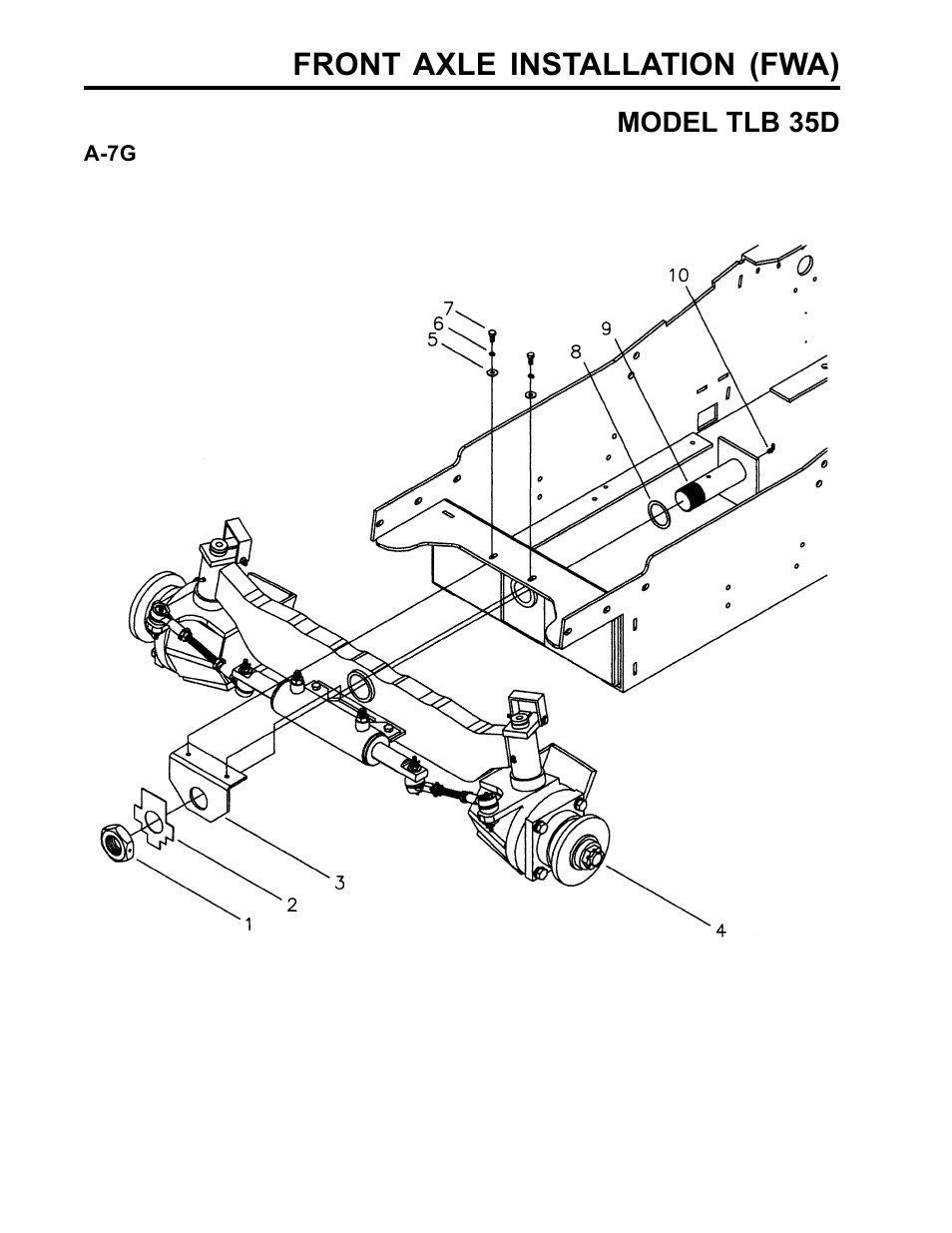 Front axle installation (fwa) | Allmand Brothers TLB35D User Manual | Page 34 / 99
