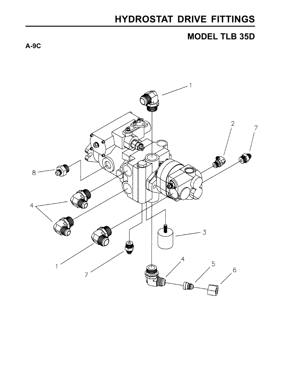 Hydrostat drive fittings | Allmand Brothers TLB35D User Manual | Page 42 / 99