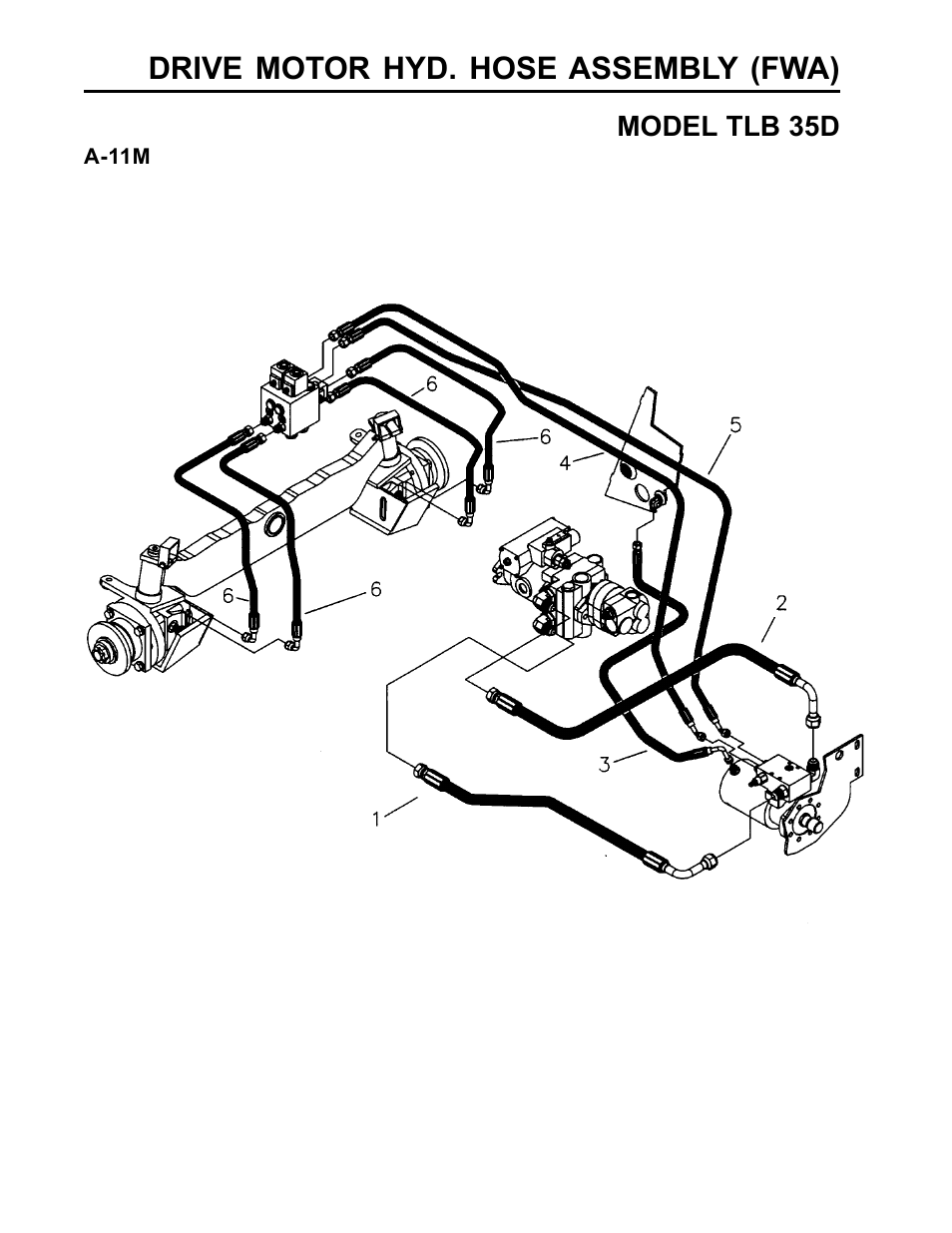 Drive motor hyd. hose assembly (fwa) | Allmand Brothers TLB35D User Manual | Page 58 / 99