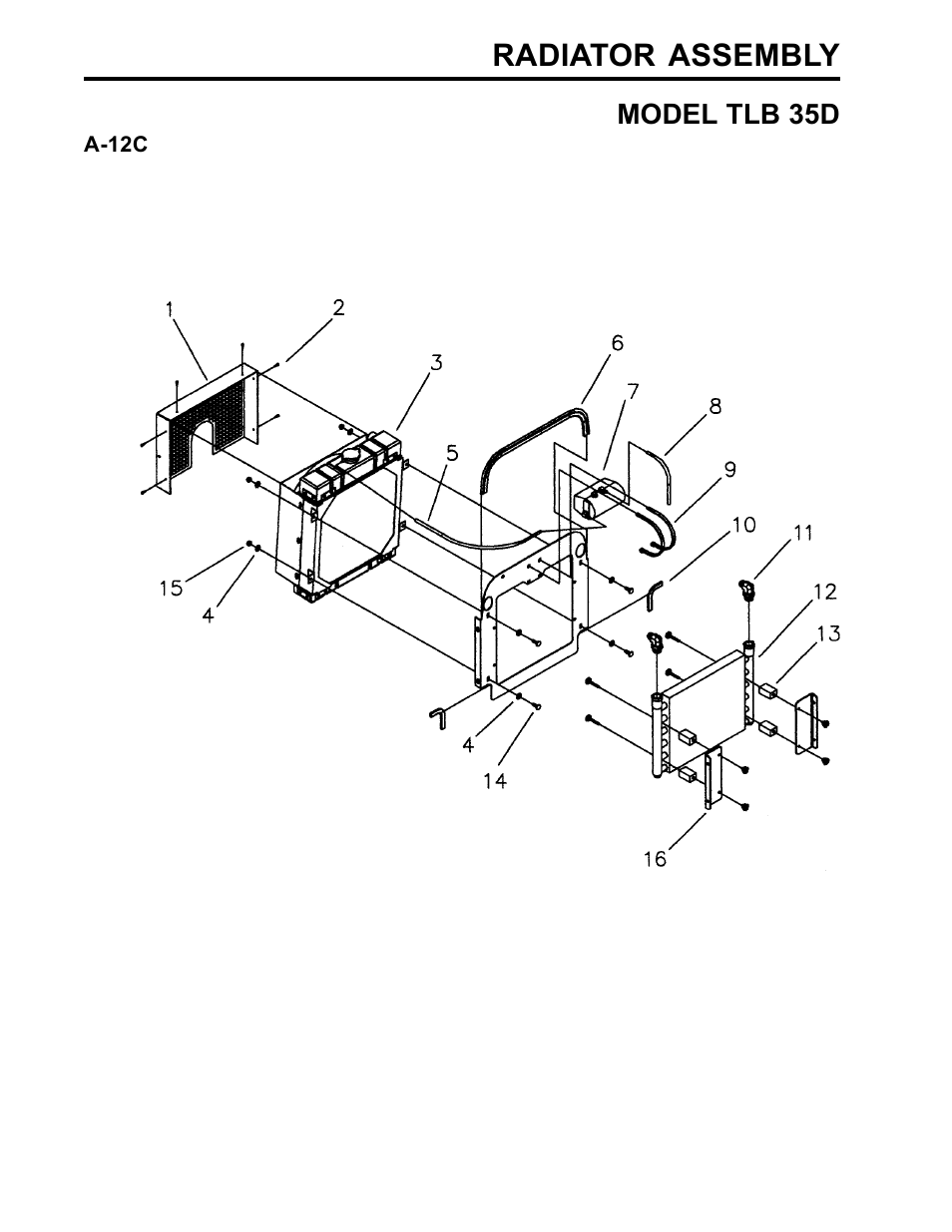 Radiator assembly | Allmand Brothers TLB35D User Manual | Page 62 / 99