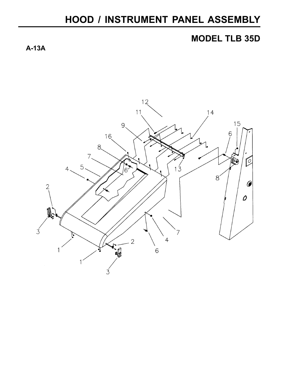 Hood / instrument panel assembly | Allmand Brothers TLB35D User Manual | Page 64 / 99