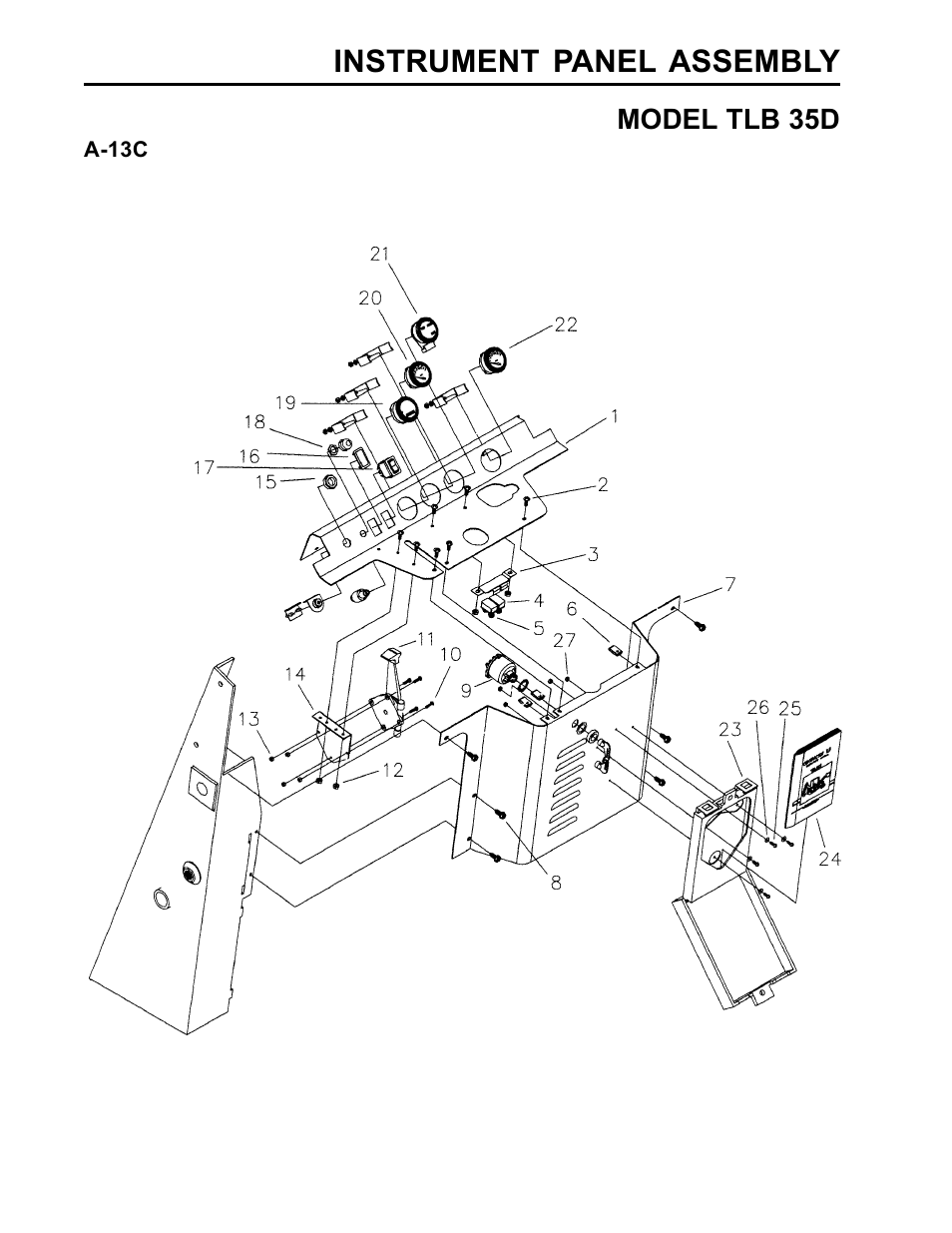 Instrument panel assembly | Allmand Brothers TLB35D User Manual | Page 66 / 99