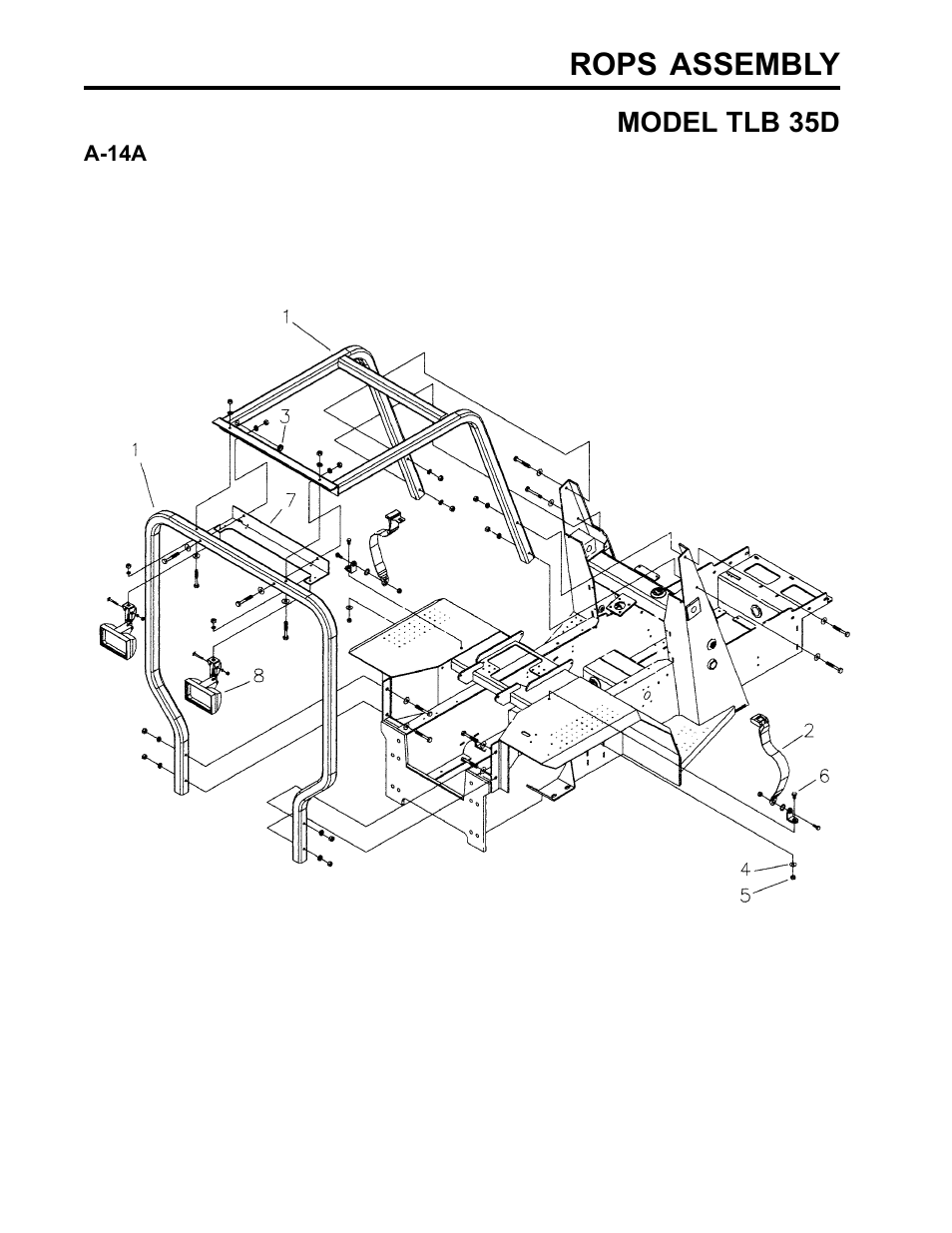 Rops assembly | Allmand Brothers TLB35D User Manual | Page 68 / 99