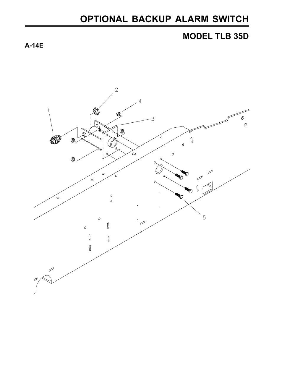 Optional backup alarm switch | Allmand Brothers TLB35D User Manual | Page 72 / 99