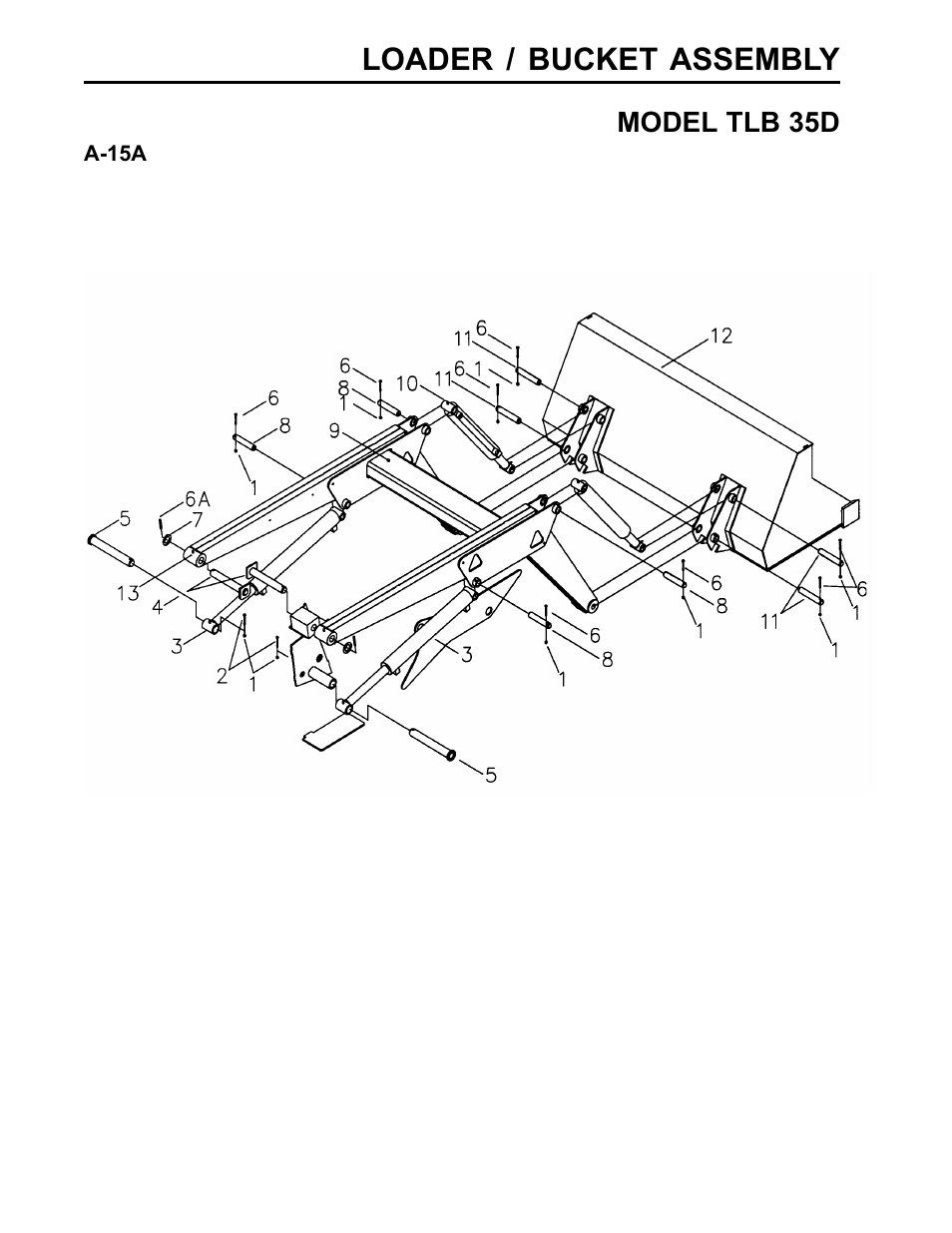 Loader / bucket assembly | Allmand Brothers TLB35D User Manual | Page 74 / 99