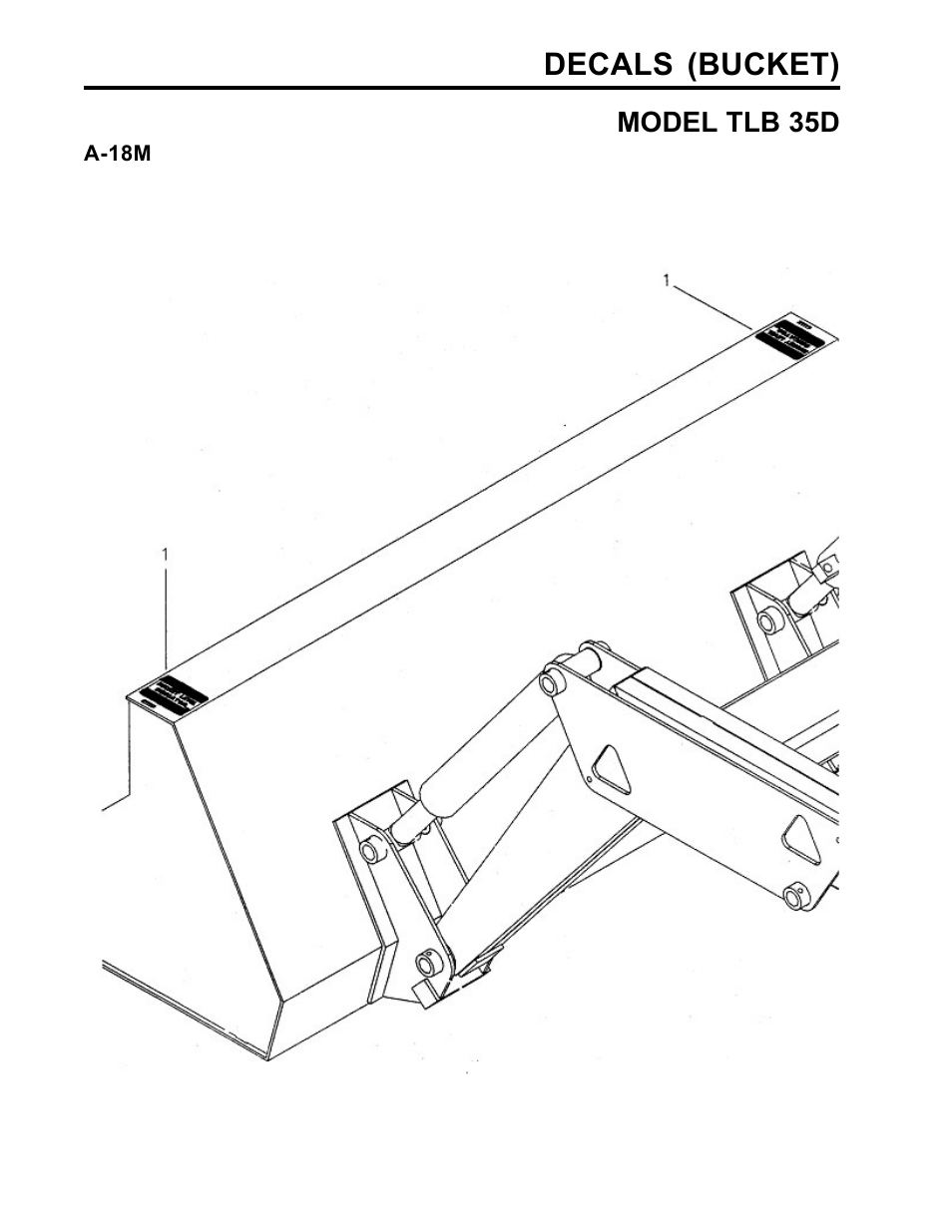 Decals (bucket) | Allmand Brothers TLB35D User Manual | Page 94 / 99