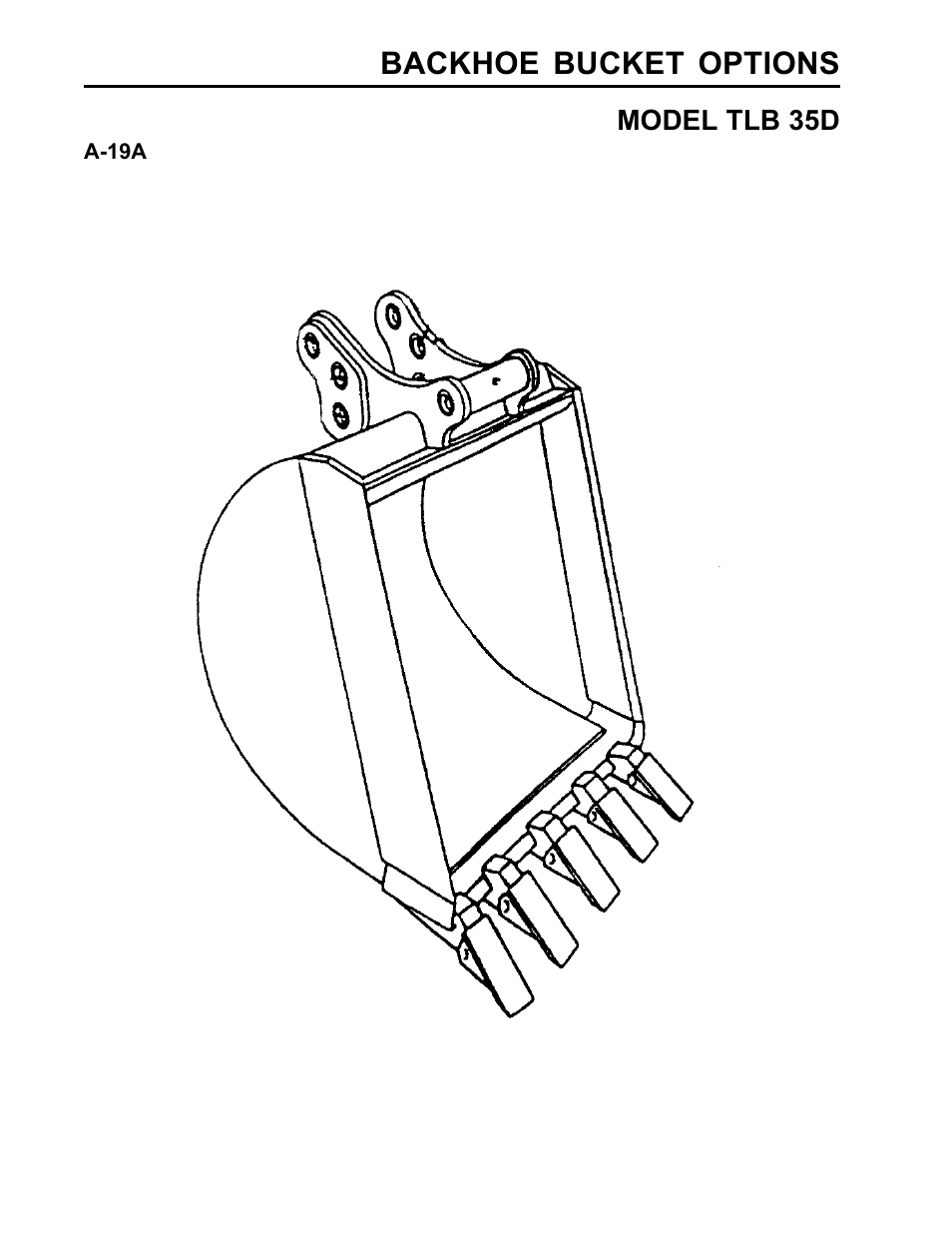 Backhoe bucket options | Allmand Brothers TLB35D User Manual | Page 96 / 99