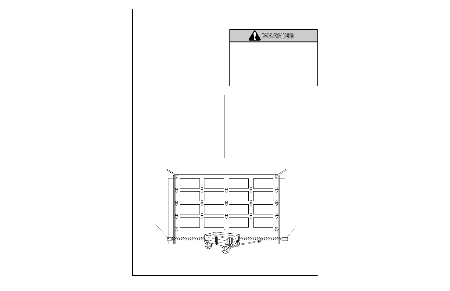 Safety reversing sensor, Warning caution warning, The protector system | Chamberlain SECURITY+ 6200-2K User Manual | Page 21 / 40