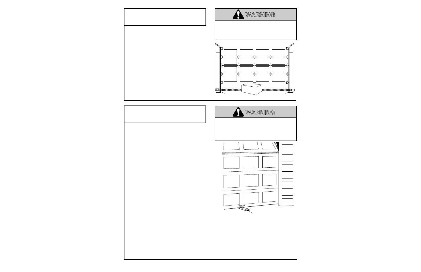 Test the protector system, Test the safety reverse system, Warning caution warning warning caution warning | Adjustment step 4, Adjustment step 3 | Chamberlain SECURITY+ 6200-2K User Manual | Page 30 / 40