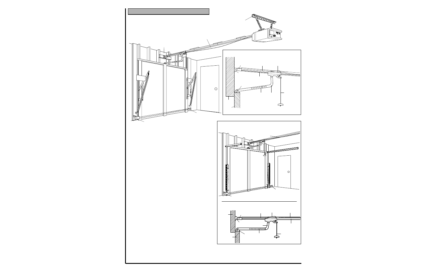 One-piece door installation, One-piece door with track, One-piece door without track | Closed position | Chamberlain SECURITY+ 6200-2K User Manual | Page 5 / 40