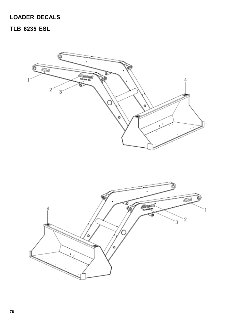 Allmand Brothers TLB6235 Tractor User Manual | Page 76 / 80