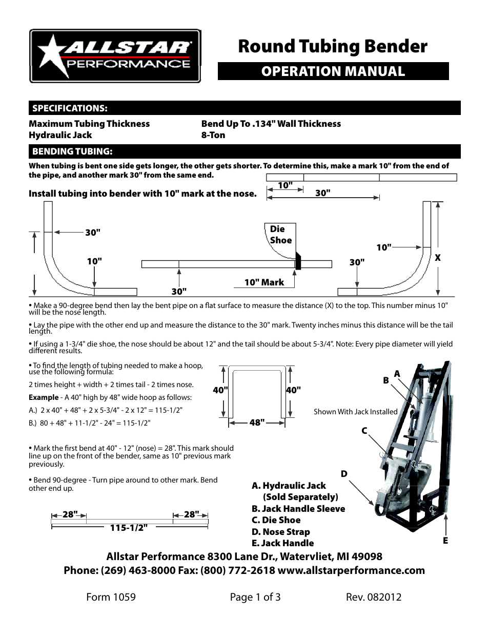 Allstar Performance ALL10300-40 User Manual | 3 pages