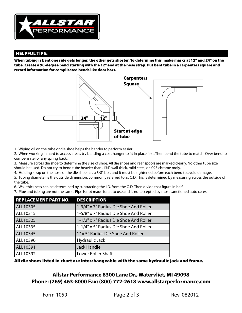 Allstar Performance ALL10300-40 User Manual | Page 2 / 3