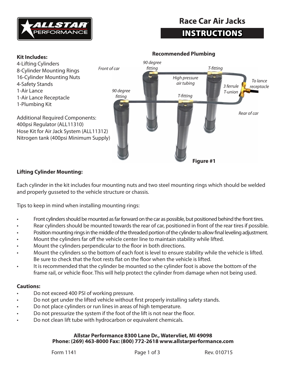 Allstar Performance ALL11300-02 User Manual | 3 pages