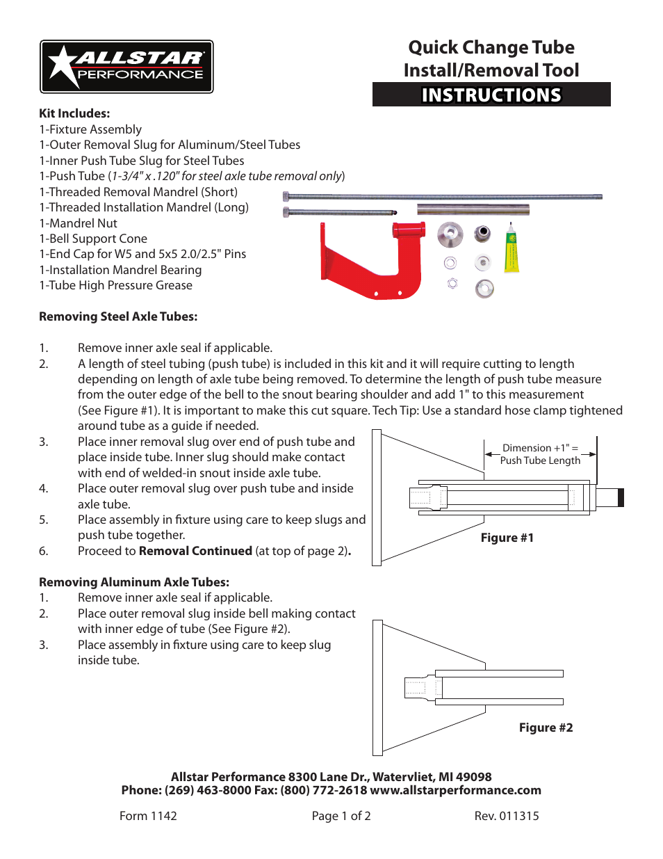 Allstar Performance ALL11350 User Manual | 2 pages
