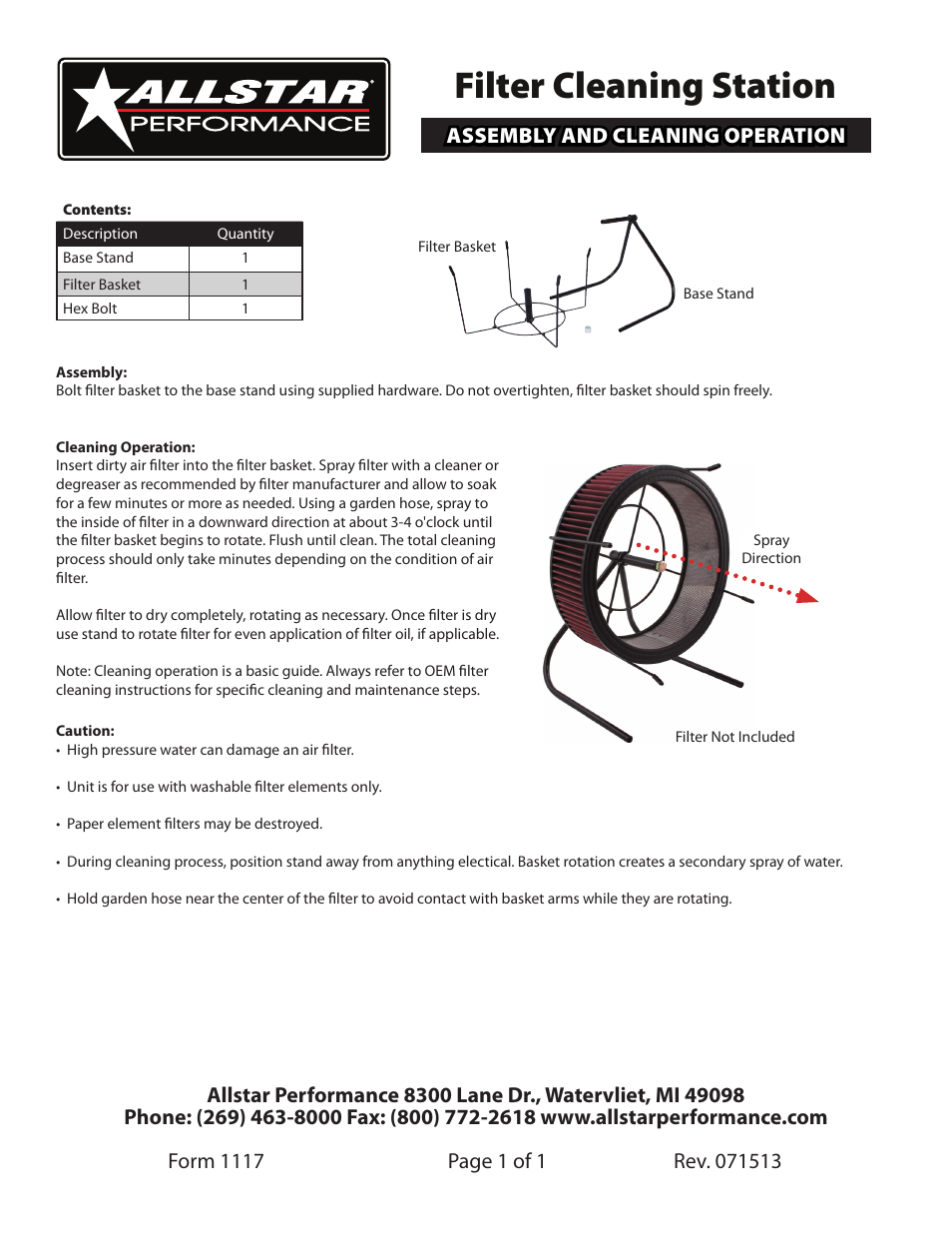 Allstar Performance ALL26009 User Manual | 1 page