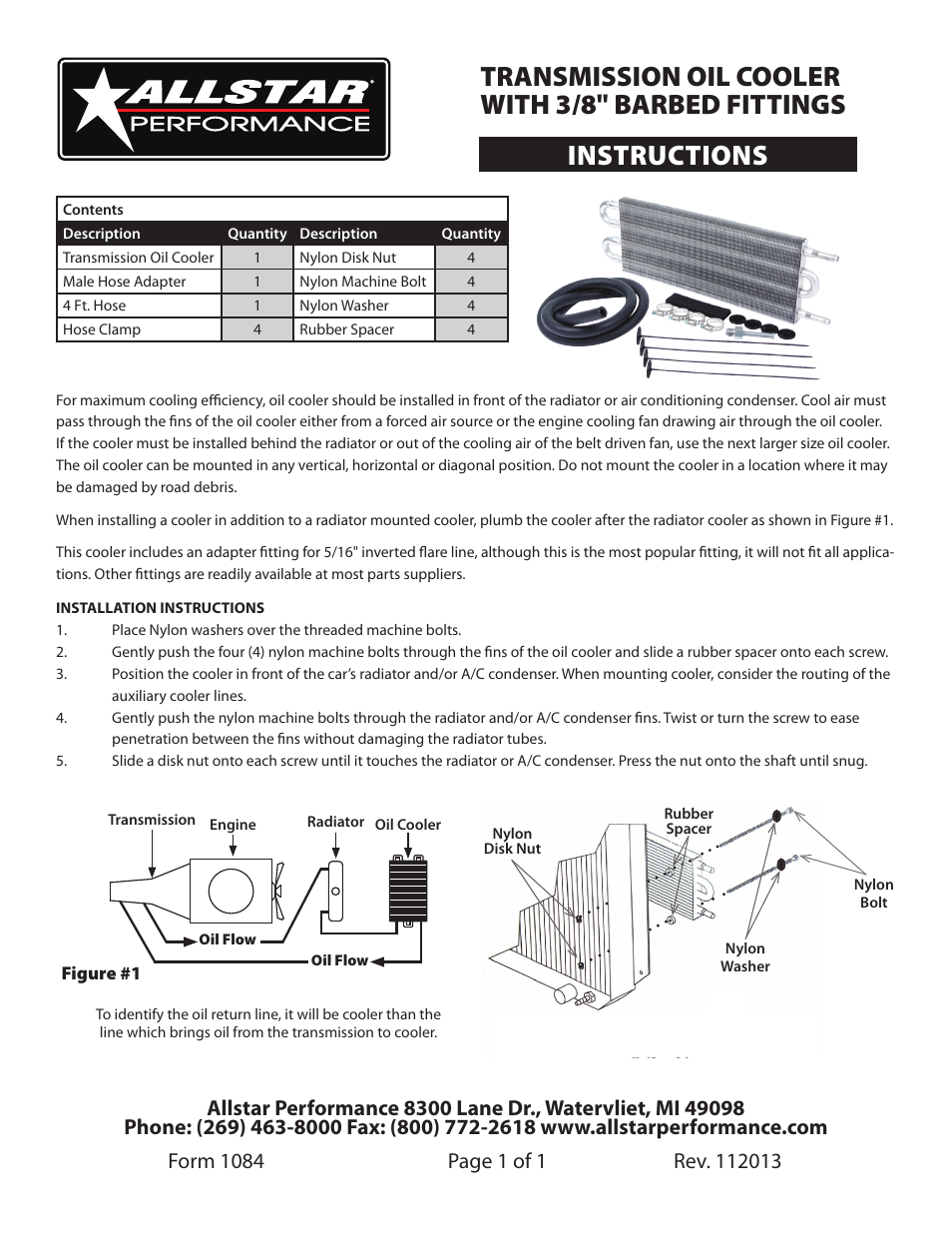 Allstar Performance ALL26700-08 User Manual | 1 page