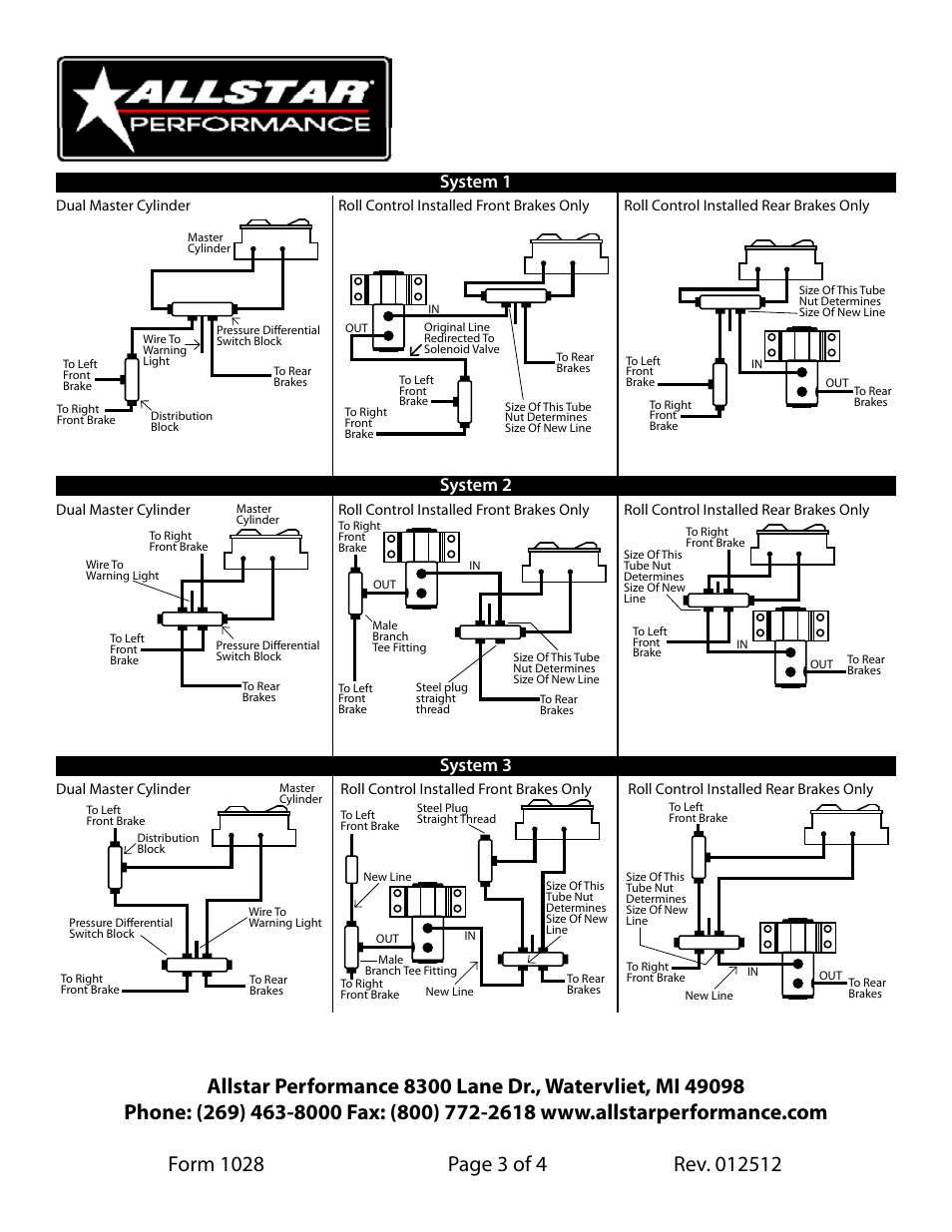 System 2, System 1, System 3 | Allstar Performance ALL48016 User Manual | Page 3 / 4