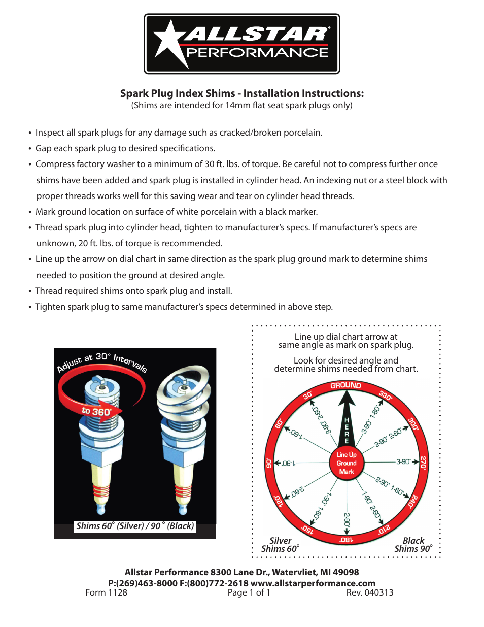 Allstar Performance ALL96505 User Manual | 1 page