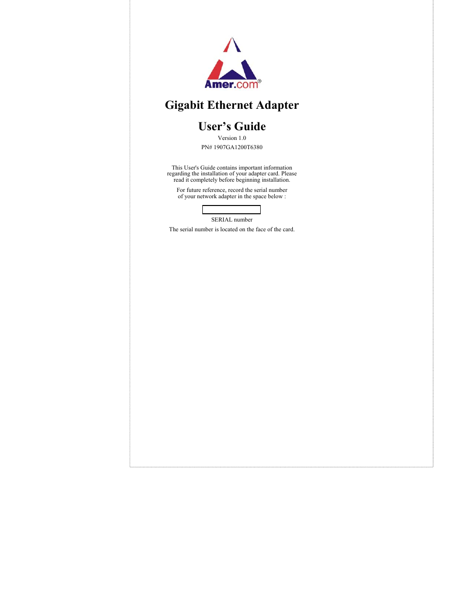 Amer Networks C1110-32 User Manual | 17 pages