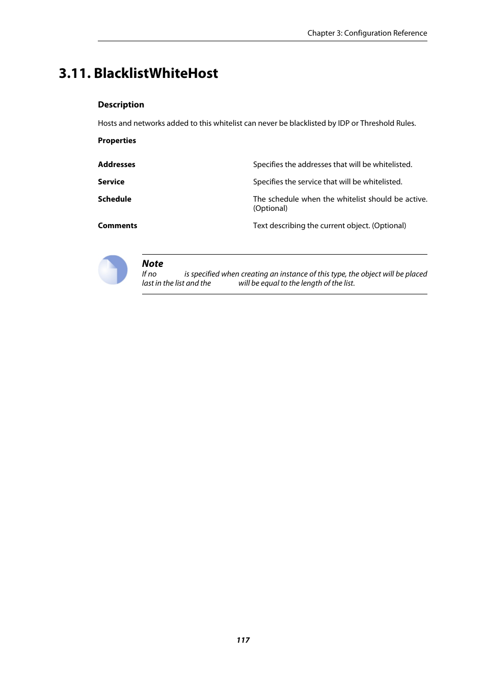 Blacklistwhitehost | Amer Networks E5 CLI User Manual | Page 117 / 290