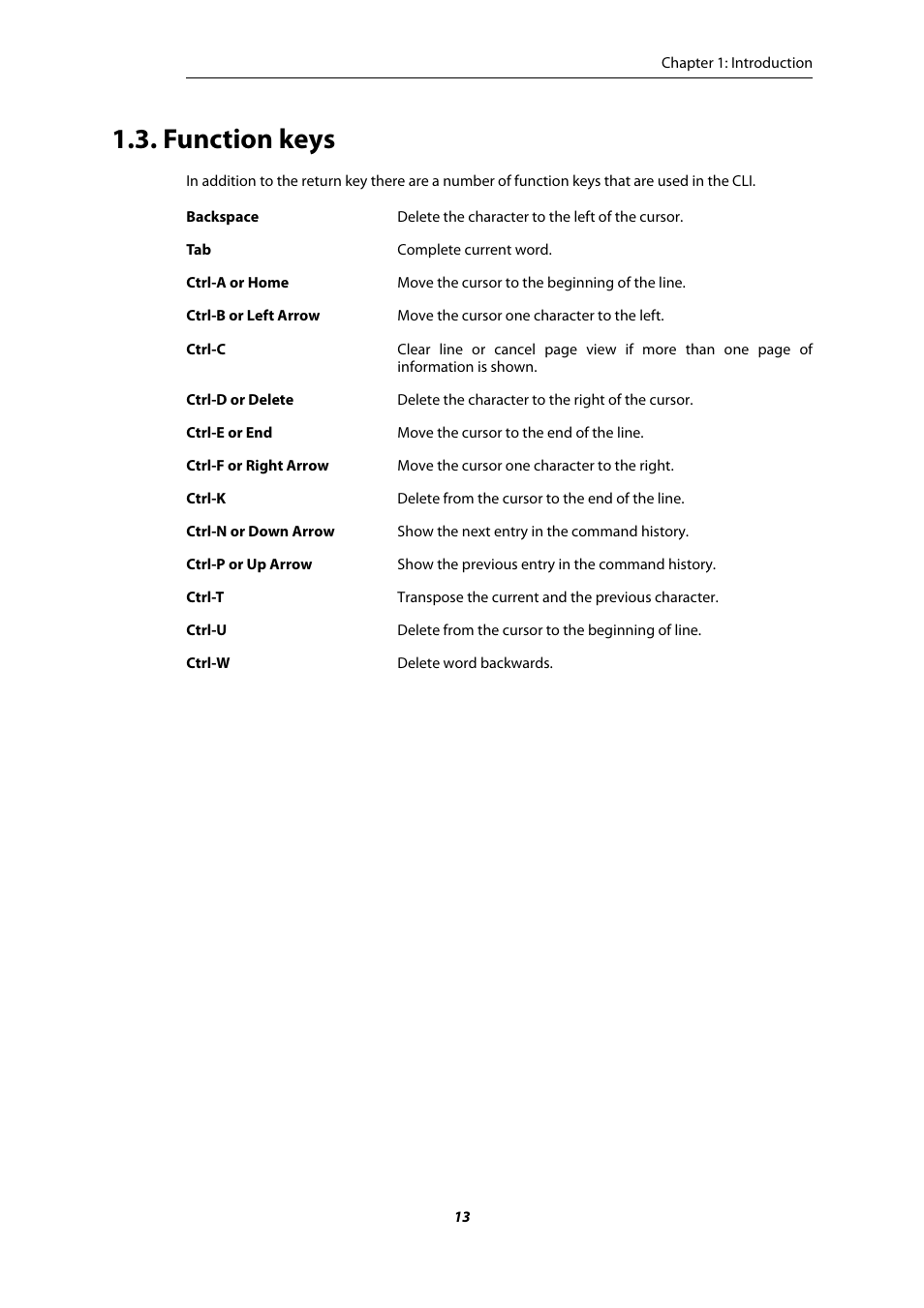 Function keys | Amer Networks E5 CLI User Manual | Page 13 / 290