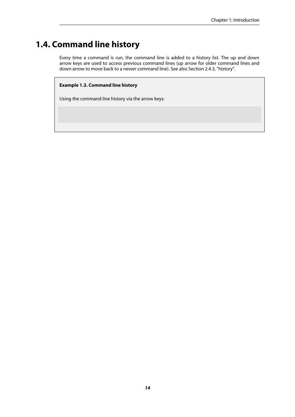 Command line history | Amer Networks E5 CLI User Manual | Page 14 / 290