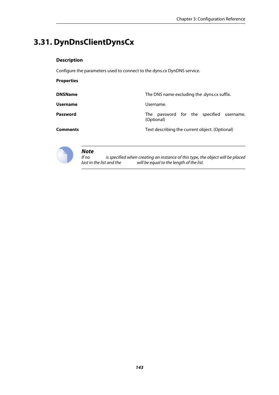 Dyndnsclientdynscx | Amer Networks E5 CLI User Manual | Page 143 / 290