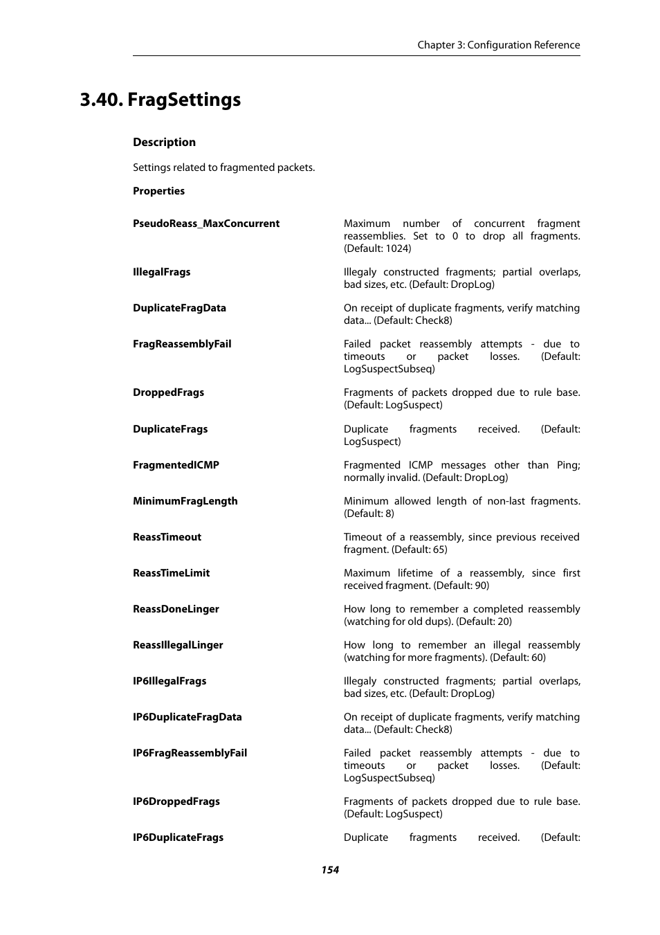 Fragsettings | Amer Networks E5 CLI User Manual | Page 154 / 290