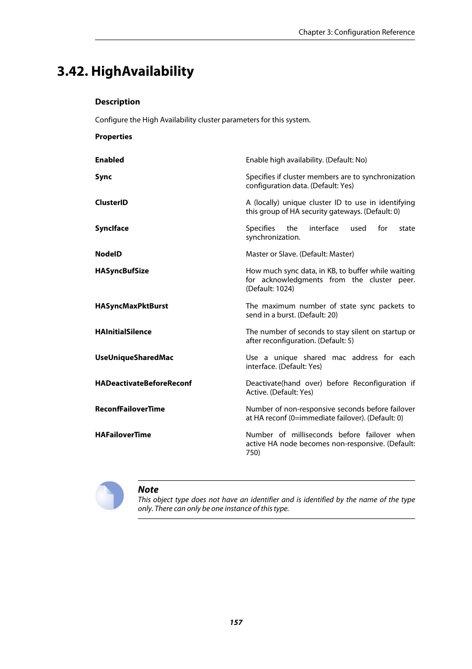 Highavailability | Amer Networks E5 CLI User Manual | Page 157 / 290