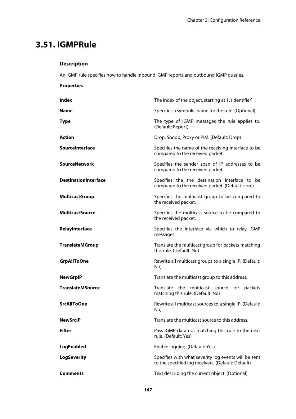 Igmprule | Amer Networks E5 CLI User Manual | Page 167 / 290