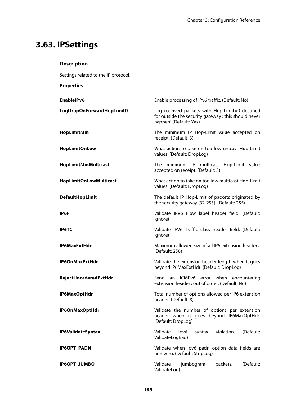Ipsettings | Amer Networks E5 CLI User Manual | Page 188 / 290