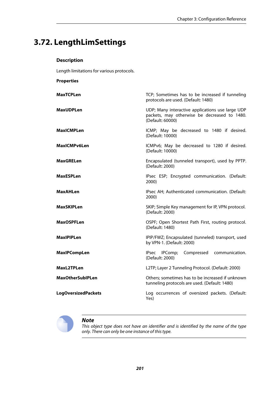 Lengthlimsettings | Amer Networks E5 CLI User Manual | Page 201 / 290