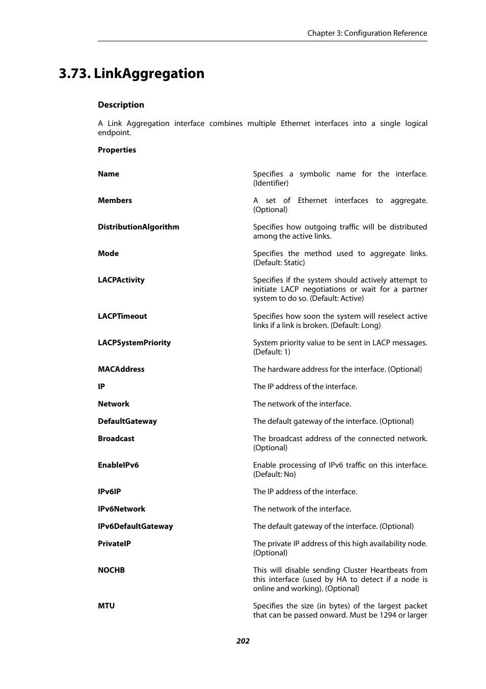 Linkaggregation | Amer Networks E5 CLI User Manual | Page 202 / 290