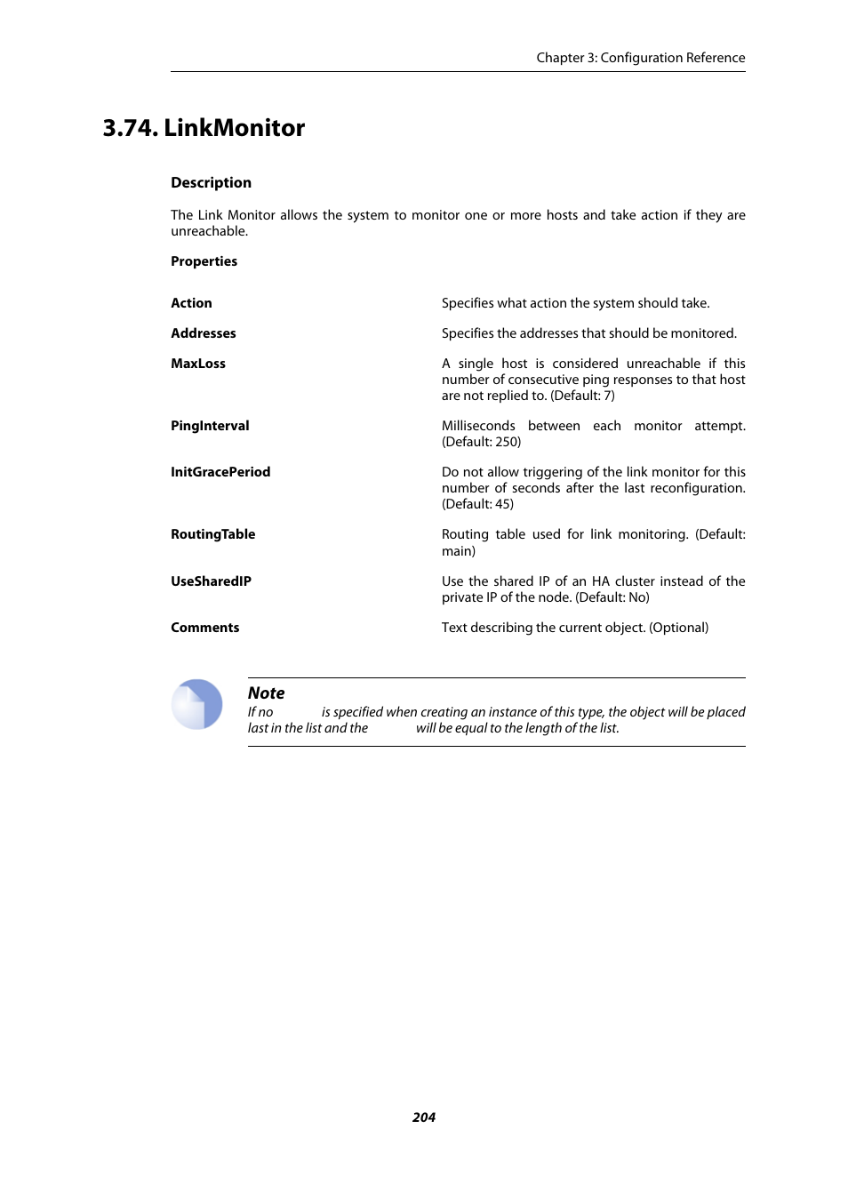 Linkmonitor | Amer Networks E5 CLI User Manual | Page 204 / 290