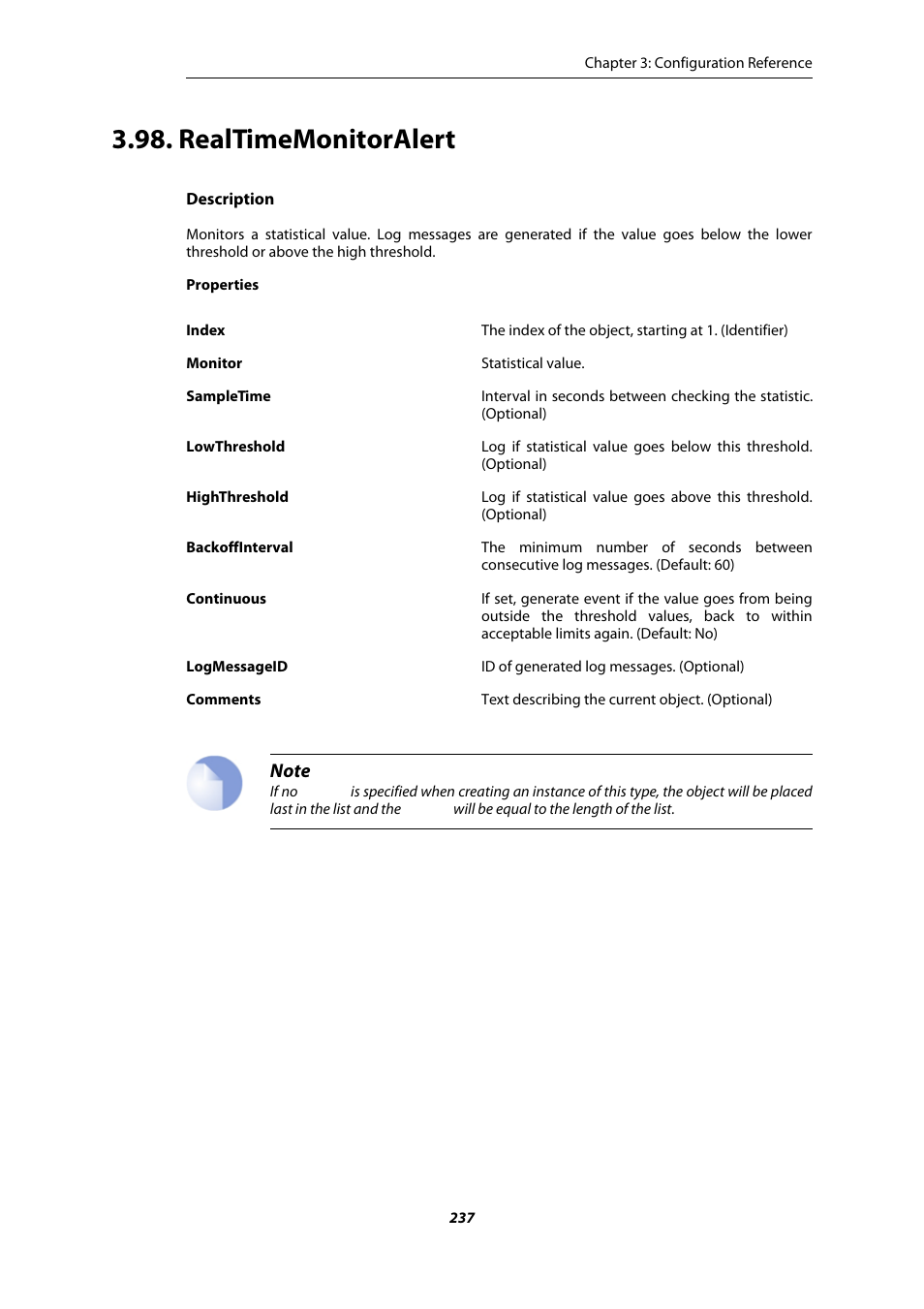 Realtimemonitoralert | Amer Networks E5 CLI User Manual | Page 237 / 290