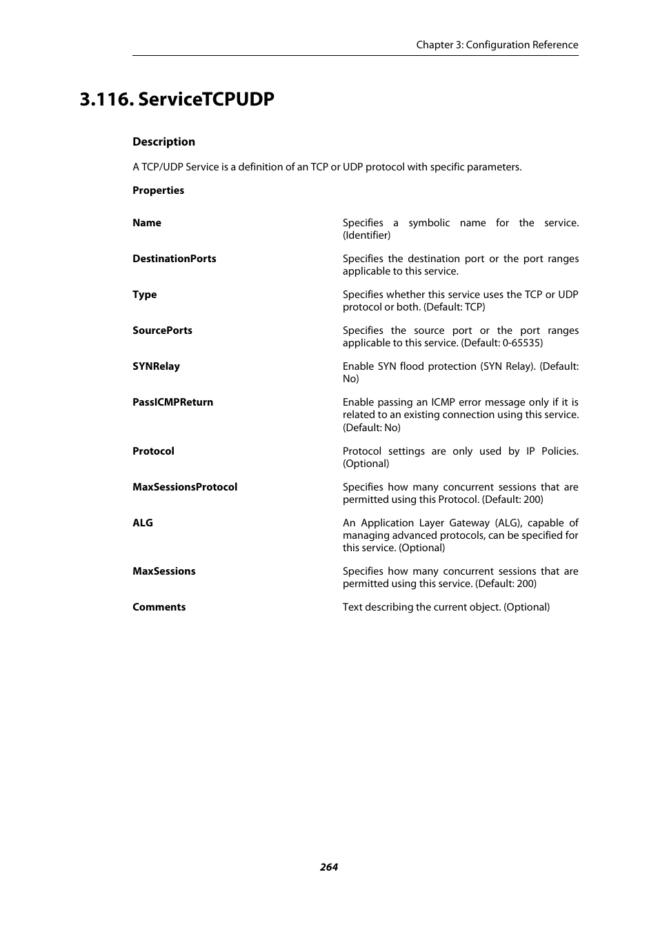 Servicetcpudp | Amer Networks E5 CLI User Manual | Page 264 / 290