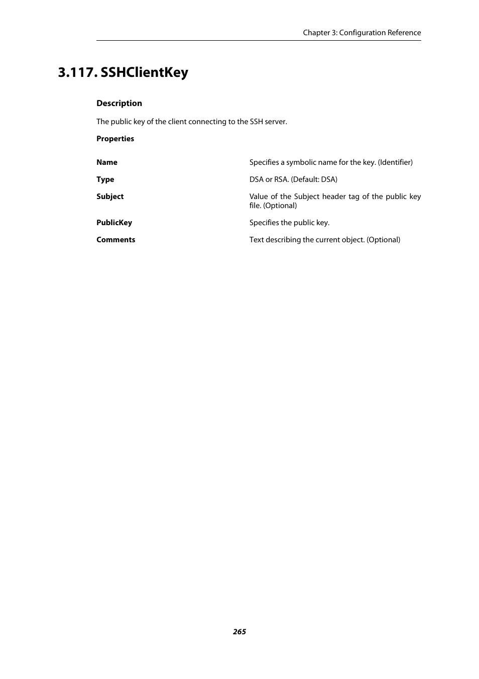 Sshclientkey | Amer Networks E5 CLI User Manual | Page 265 / 290