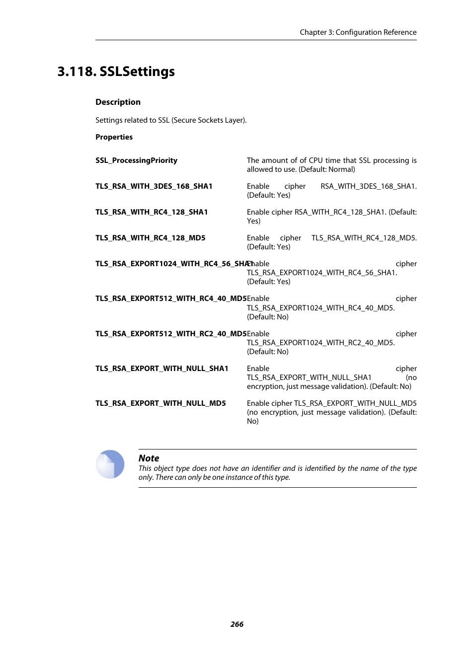 Sslsettings | Amer Networks E5 CLI User Manual | Page 266 / 290