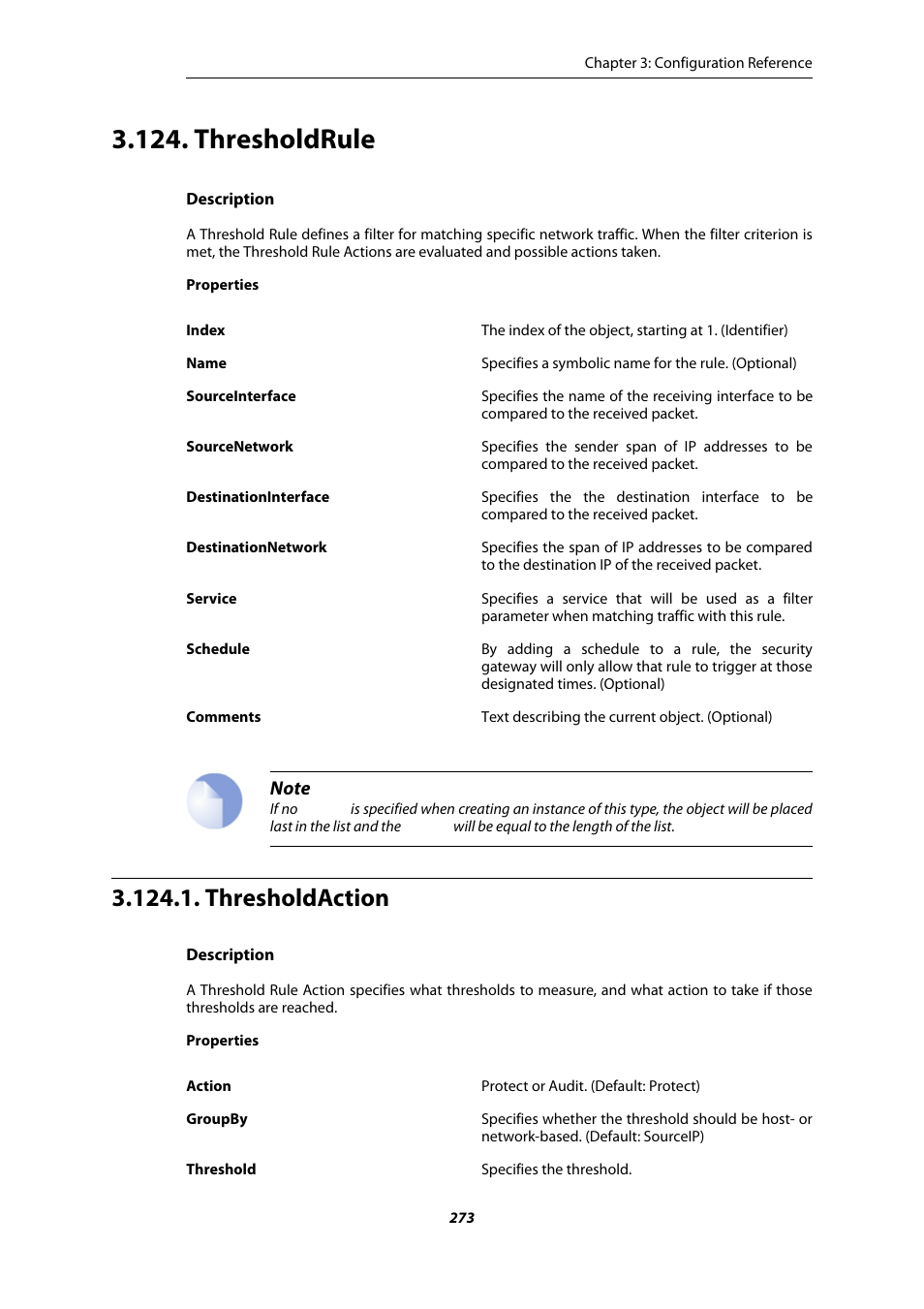 Thresholdrule, Thresholdaction | Amer Networks E5 CLI User Manual | Page 273 / 290