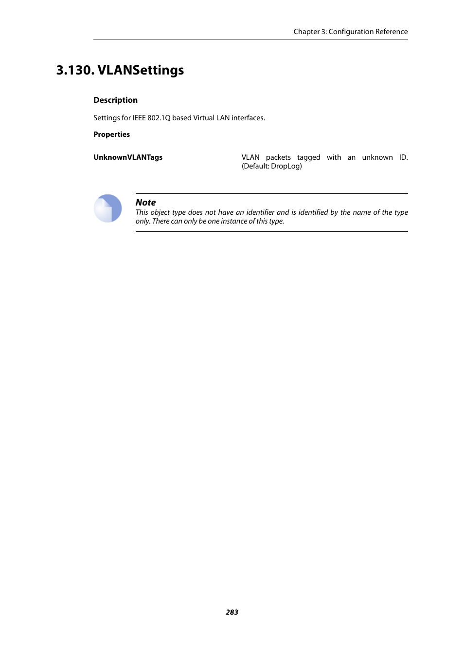 Vlansettings | Amer Networks E5 CLI User Manual | Page 283 / 290