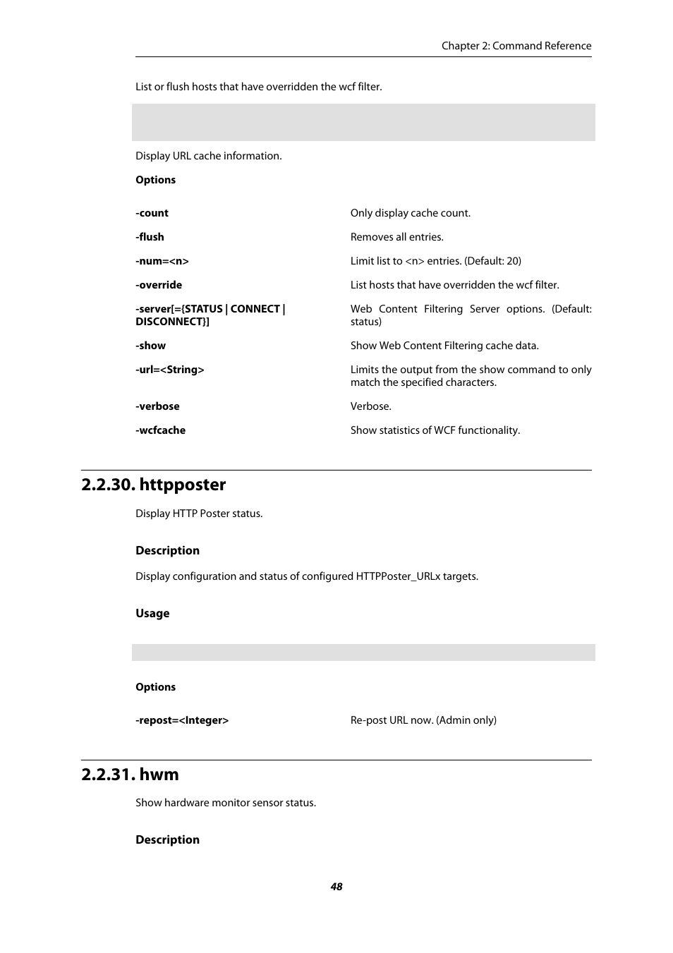 Httpposter | Amer Networks E5 CLI User Manual | Page 48 / 290