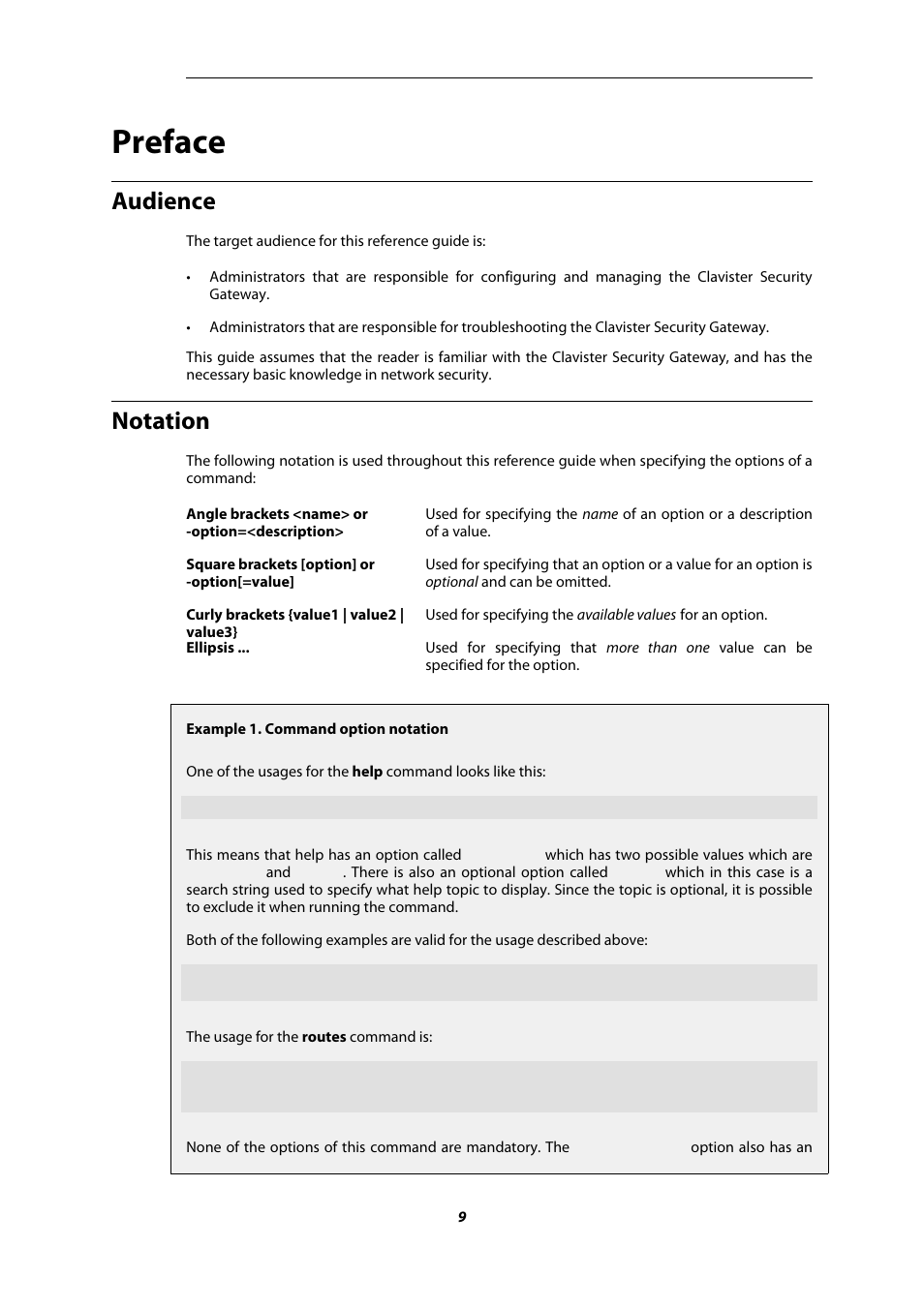 Preface, Command option notation, Audience | Notation | Amer Networks E5 CLI User Manual | Page 9 / 290