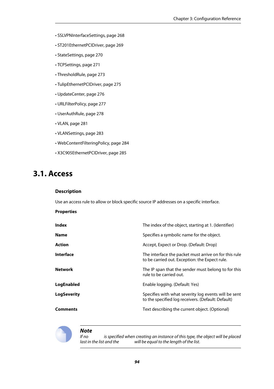 Access | Amer Networks E5 CLI User Manual | Page 94 / 290